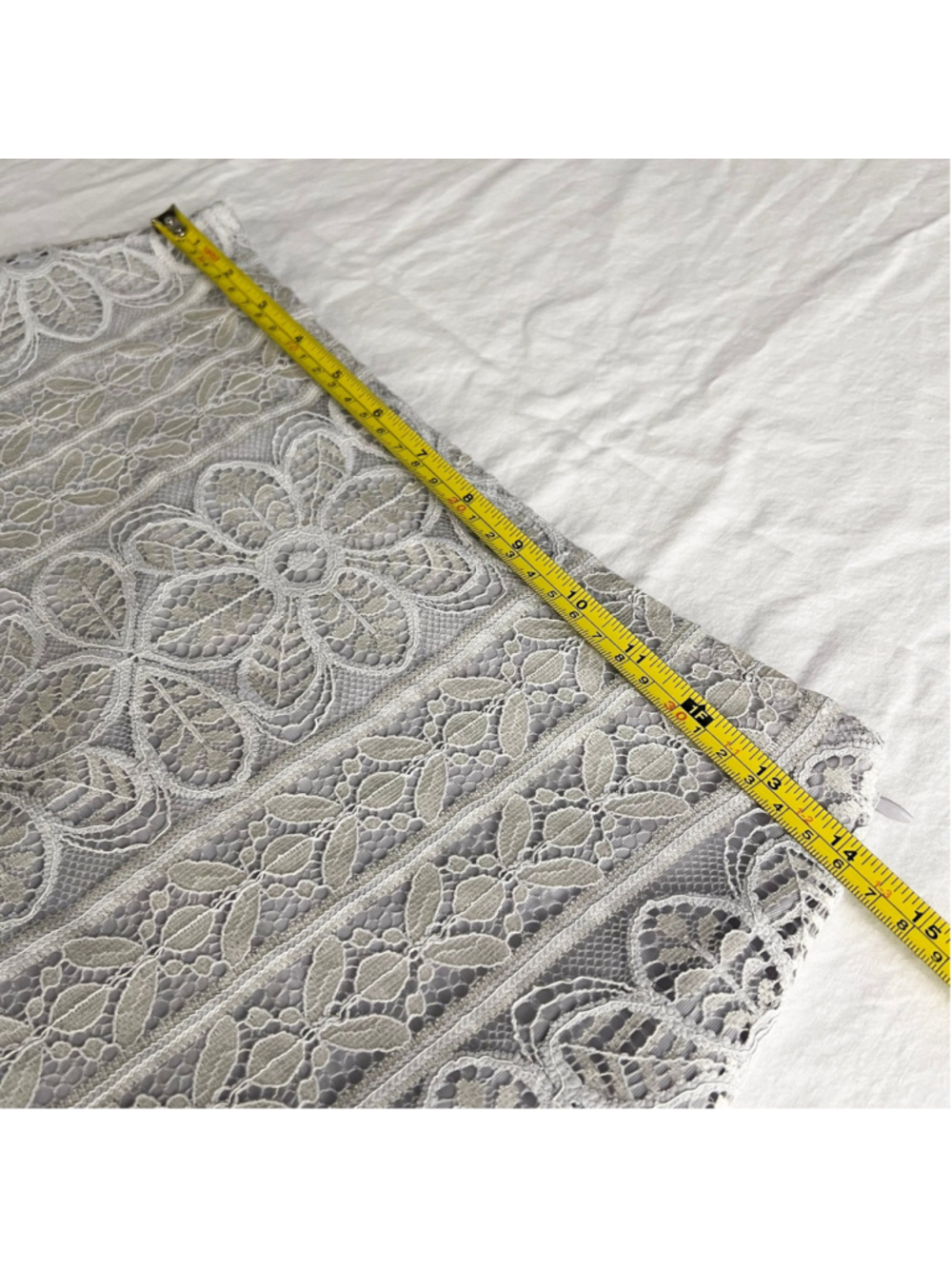 For Love & Lemons Lyla Gray Lace Skirt Sz L Scallop Hem Boho Festival Coquette - Picture 5 of 11